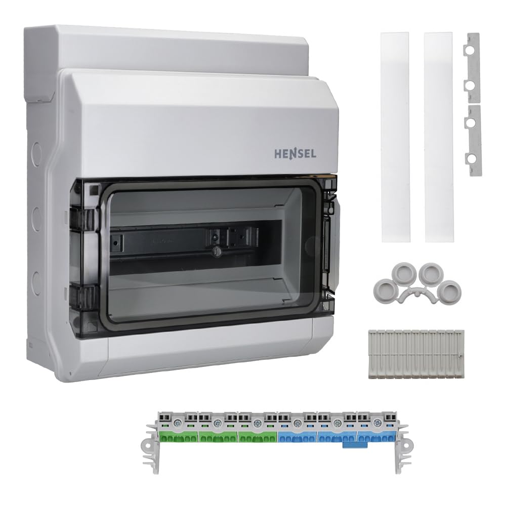 Hensel 4012591622246 Gris coffret électrique 12 modules étanche pour garage