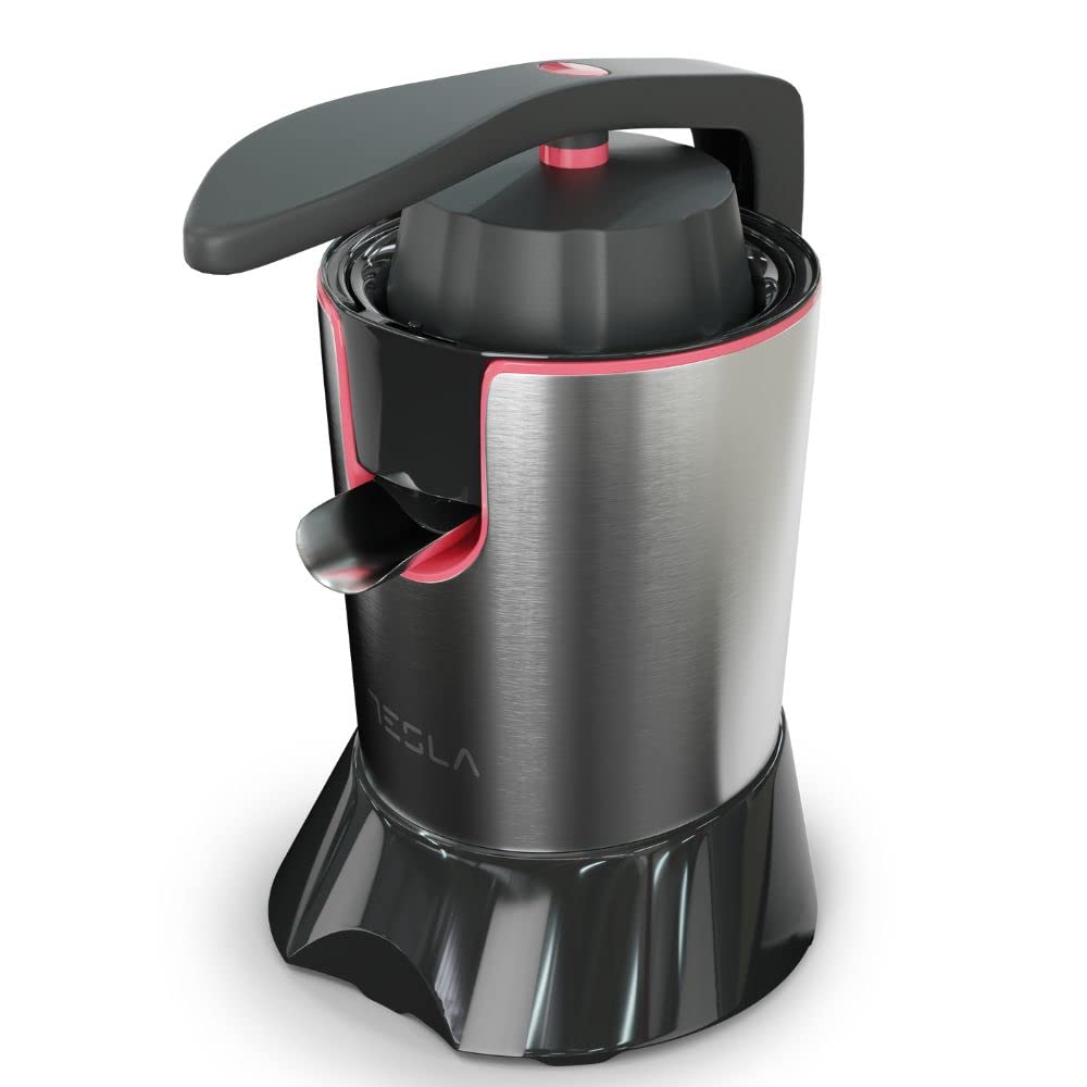 Tesla Exprimidor de Cítricos CJ301BX, 300W, Capacidad 650ml, Filtro de Pulpa, Fácil Limpieza, Negro