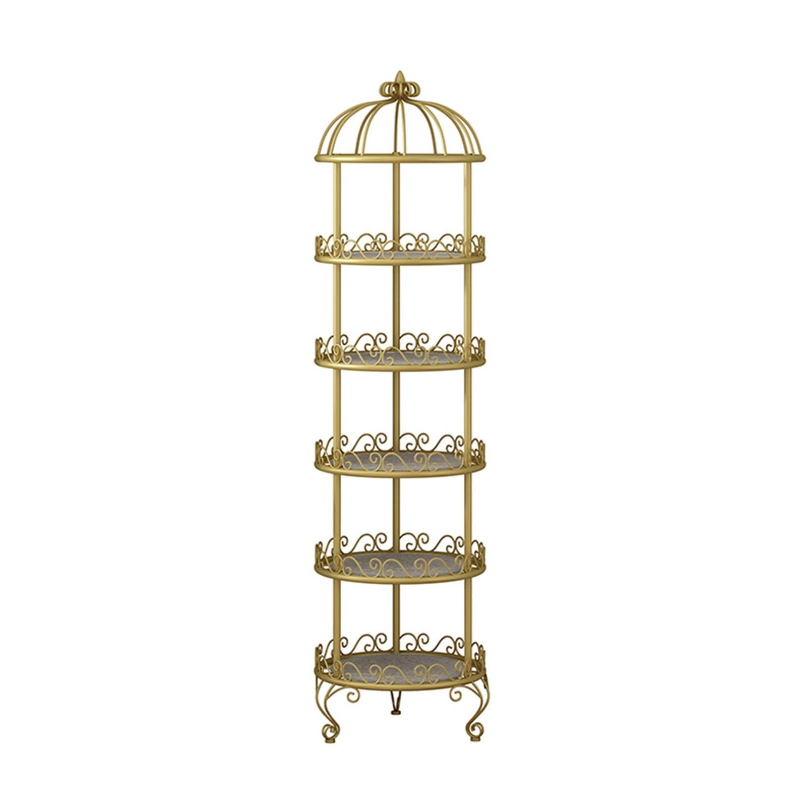 LRZPTDYU Multifunctional Storage Racks - Retail Display Shelves for Home & Bathroom Clothing Store Windows Gold 45x170CM for Handbags Shoes & Potted Plants
