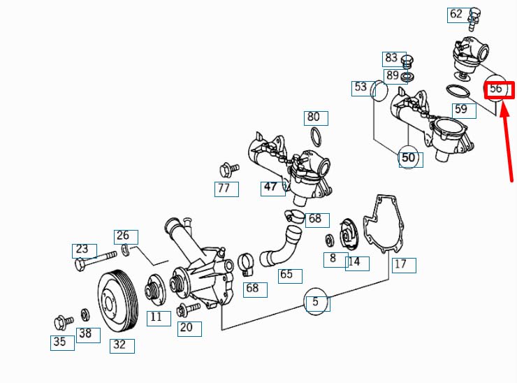Para Termostato Mercedes-Benz Sprinter W903 87C A1112000915 Original