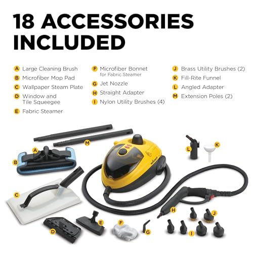 Image of Wagner Spraytech 915e Multipurpose Steam Cleaner, 18 Accessories