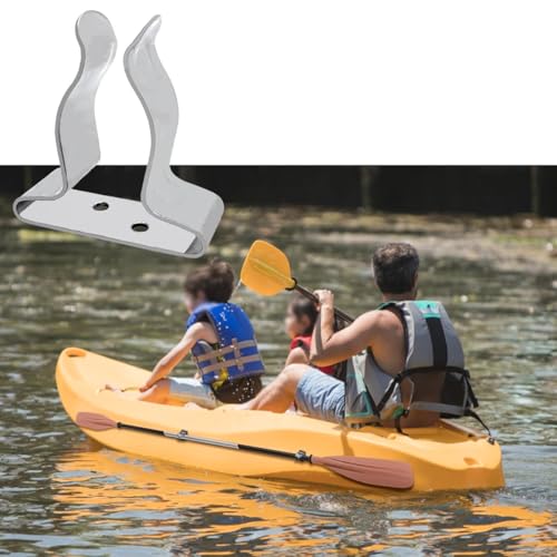Alide Marine Boot Haken Halter Clips Marine Frühling Clamp Haken Ruder Halter für Boot RV Hause Silber