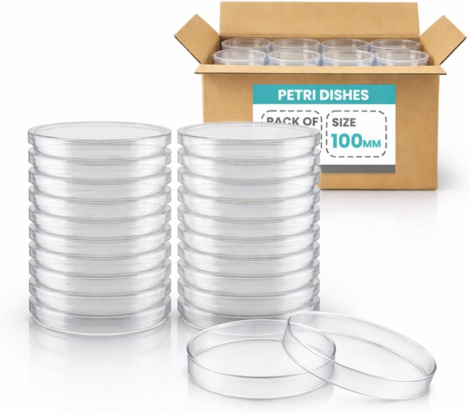 IS IndoSurgicals 100 mm Polypropylene Autoclavable Petri Dish - Pack of 36 Pieces