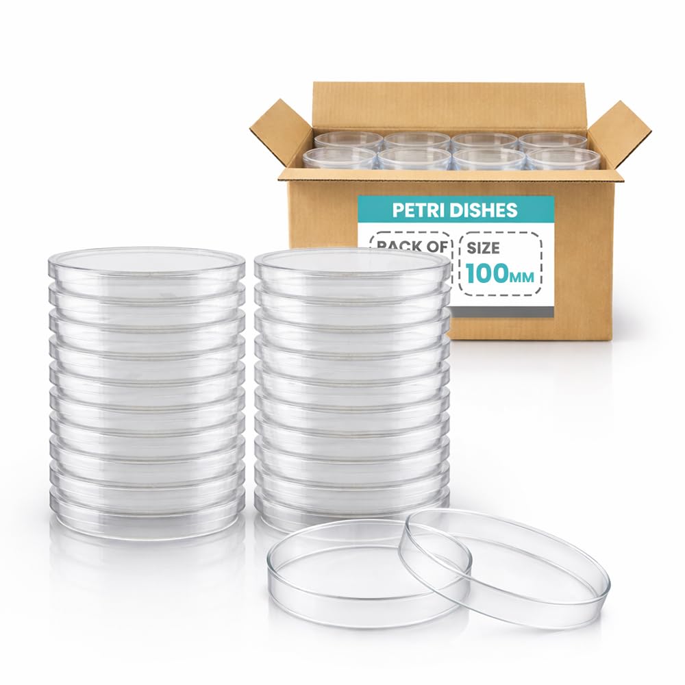 IS IndoSurgicals 100 mm Polypropylene Autoclavable Petri Dish - Pack of 36 Pieces