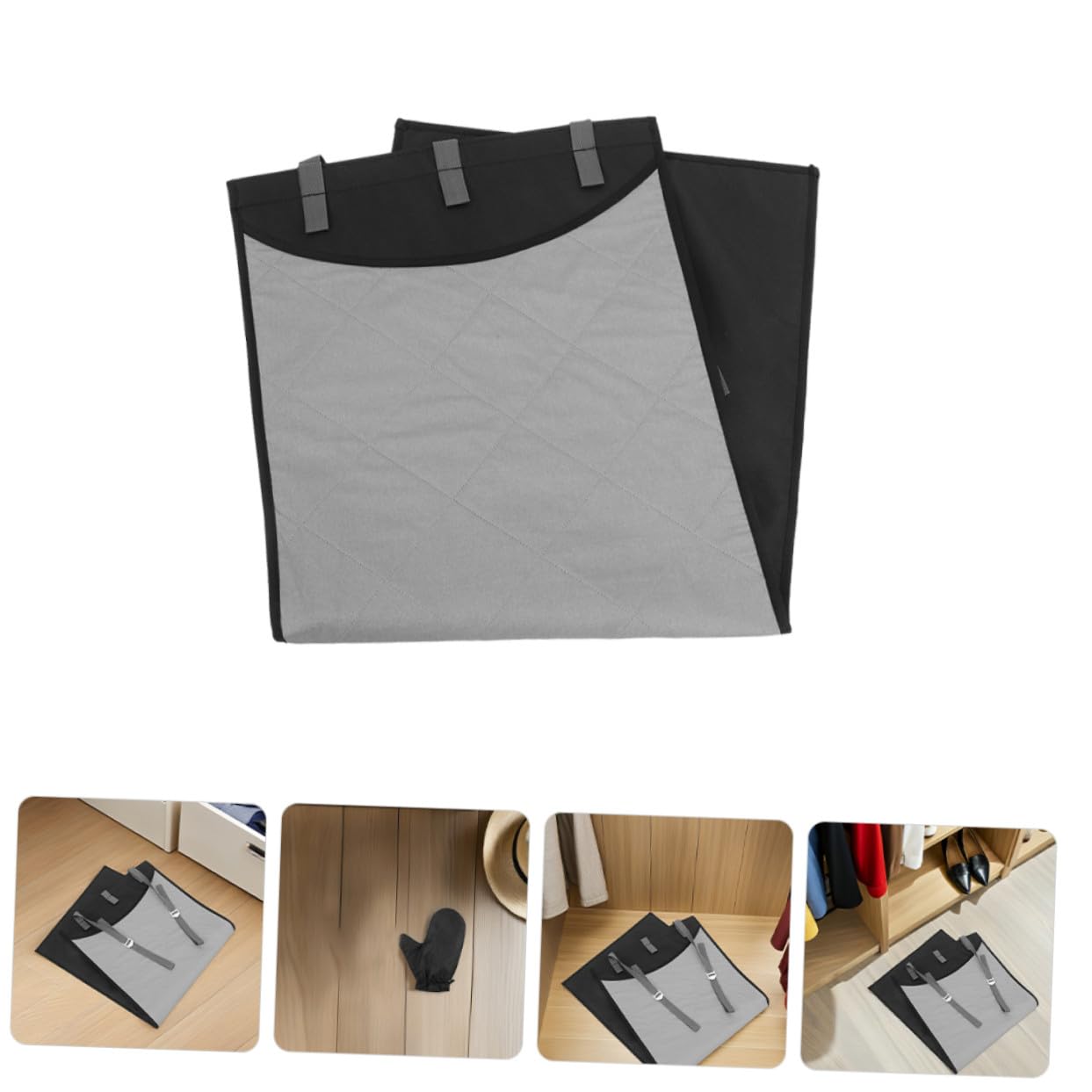 Tragbares Bügelkissen Tisch Bügelbrett hängende Bügelunterlage Reisebügelbrett klappbare Bügelunterlage Reisenbügelkissen Handbügelbrett zusammenklappbare Bügelmatte Polyester