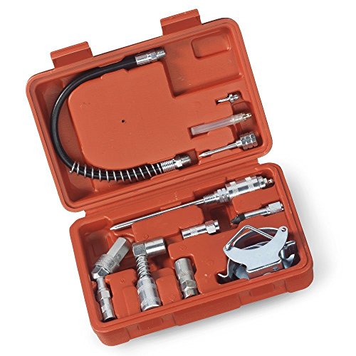 Tooluxe 61077L Grease Gun And Lubrication Accessory Kit | Zerk Fittings | Multi-Function #TOP2