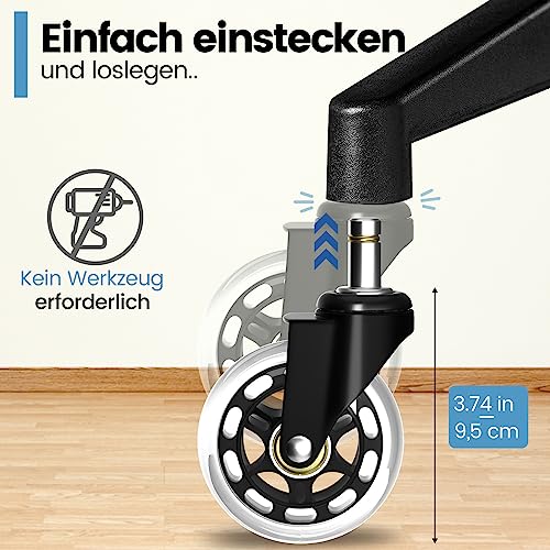 Chuner Ruote Sedia Ufficio 5 Pezzi, Rotelle per