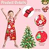 XLSXEXCL Christmas Kids Apron and Chef Hat, Adjustable Chef Cooking Apron with Pockets, Toddler Bib Baking Apron for Girls Boys, Christmas Gift for Cooking Baking Painting #2