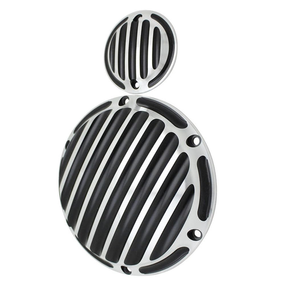 Baceyong Derby Timer Kupplungssteuersatzdeckel, Motorrad Derby Abdeckung Steuerzeit-Timer-Abdeckung, Kompatibel mit Ha-rley, Schwarz