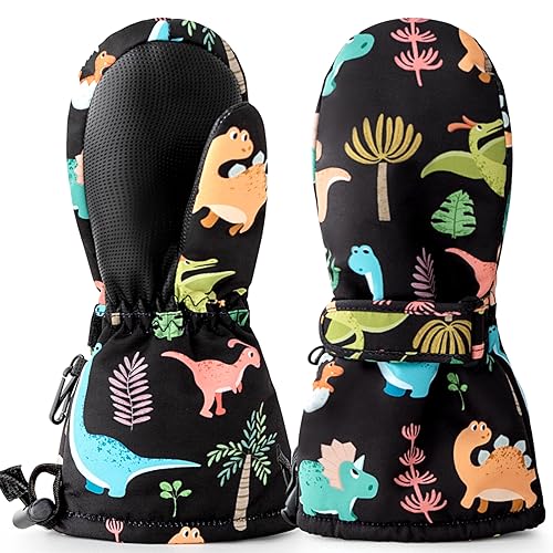 Vihir Gants de Ski Enfants, Moufles Ski Enfant, Gants Chaud Hiver pour Garçon Fille Imperméable Coupe-Vent Respirant pour Ski Snowboard Cyclisme Patinage, 2...
