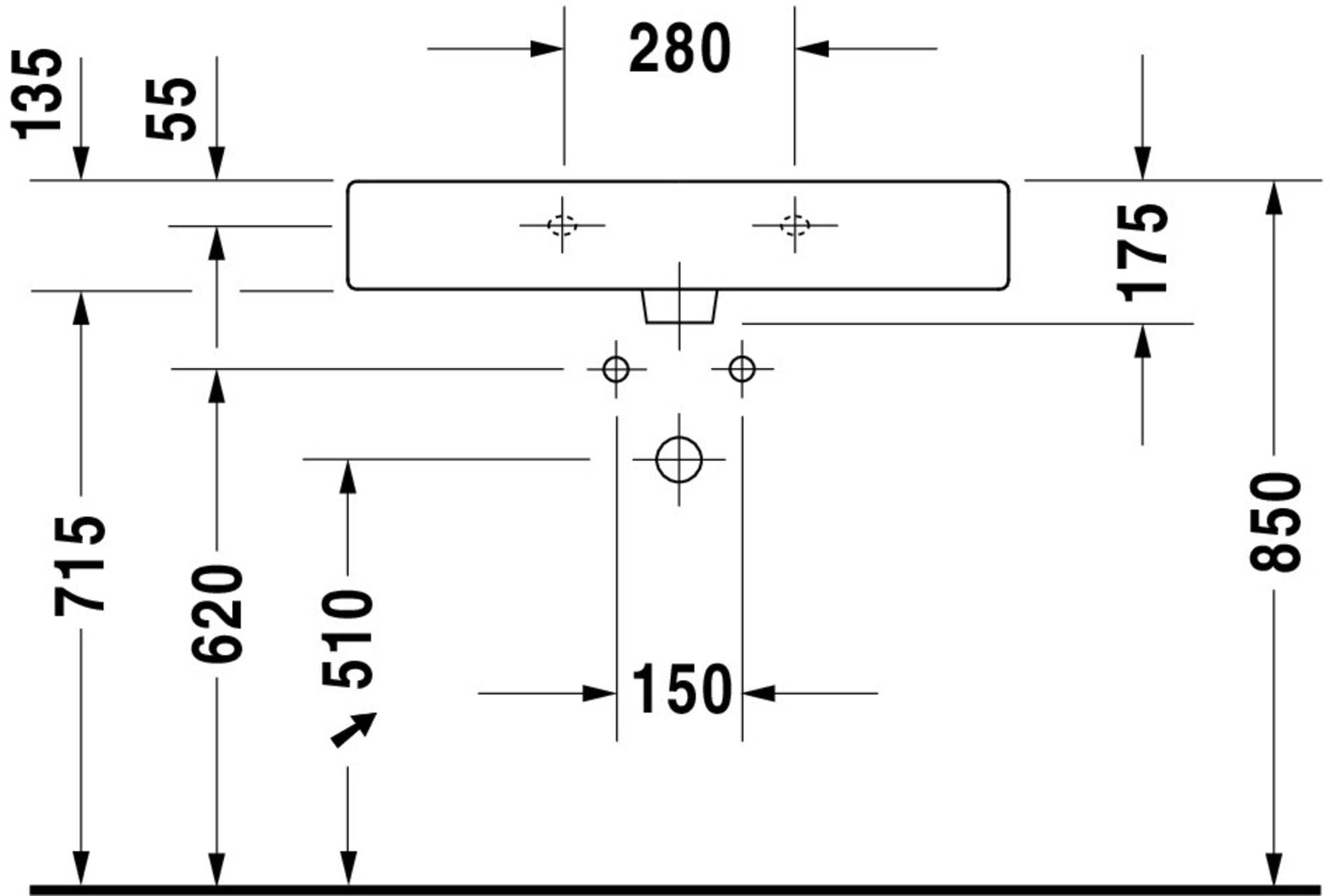 Lavabo VERO Ref. 045480 De DURAVIT