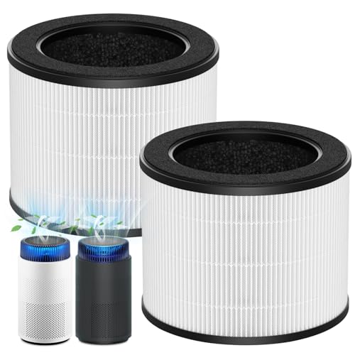 Image of 2 Pack Airmega 100 Replacement Filter Compatible with Coway Airmega 100 Air Purifier, 3-IN-1 Certified HEPA & Activated Carbon with Deodorization Filter