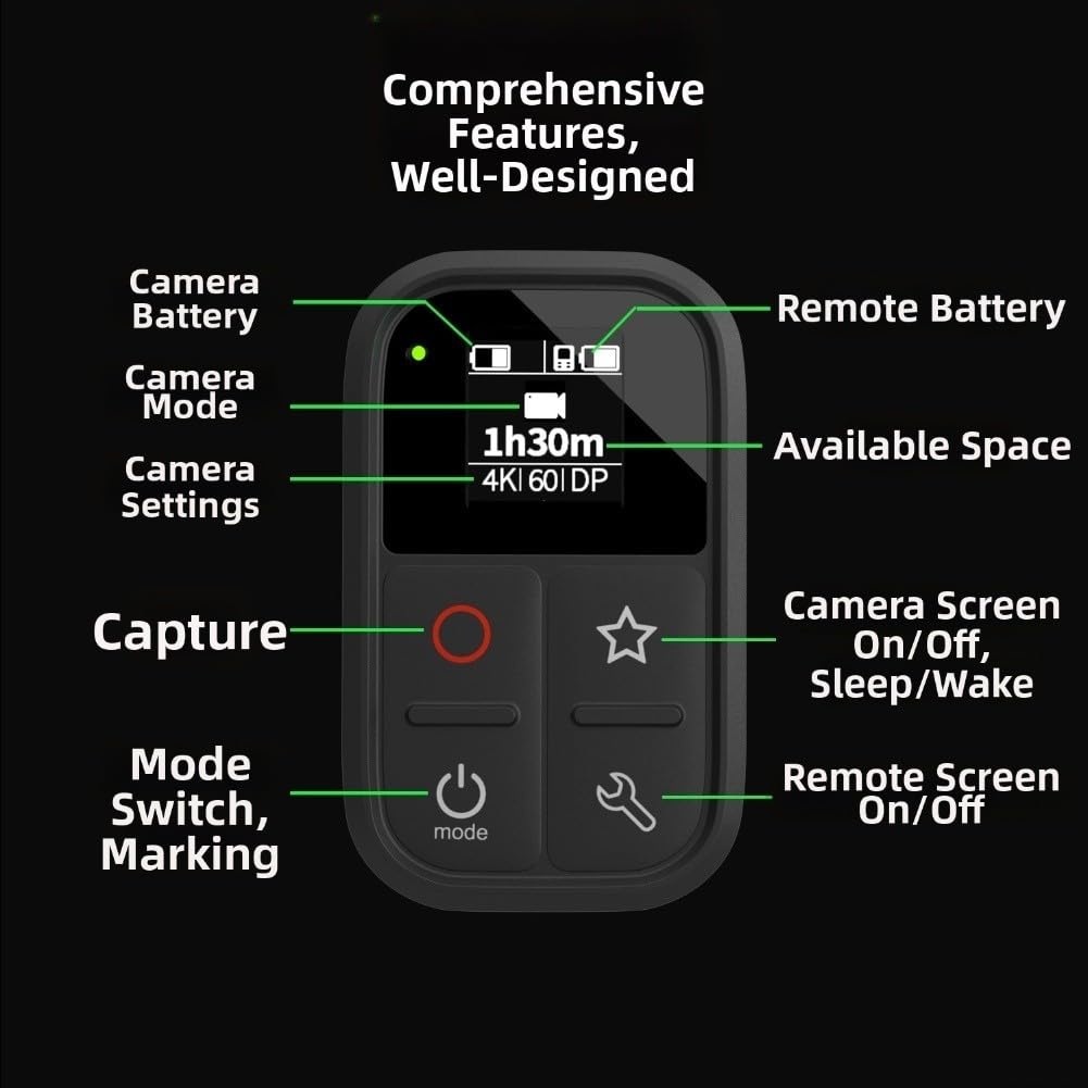 Fernbedienung Für Insta360 X5/X4/X3/Go3s/Acepro2 Action-Kamera, Drahtlose Steuerung Kompakte Aus Hochwertigem Abs