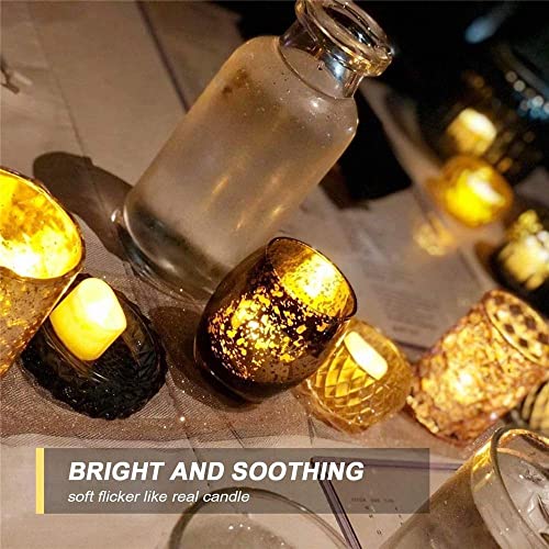 image for Mottoda Flameless Tea Lights Candles, Battery Operated LED Votive Cand