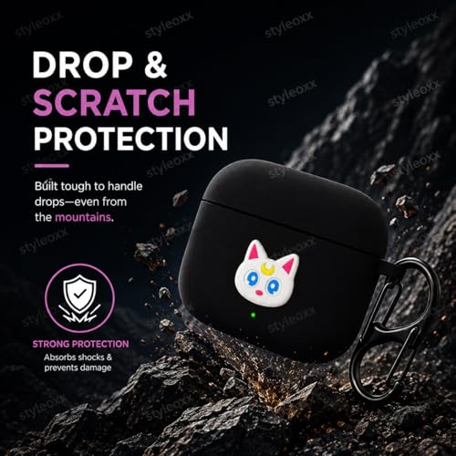 Image of Anvique Silicone Case for OnePlus Buds 4 Pro,Shockproof Protective Cover, Scratch Resistant, Lightweight, Precise Fit with Charging Access (Cat)