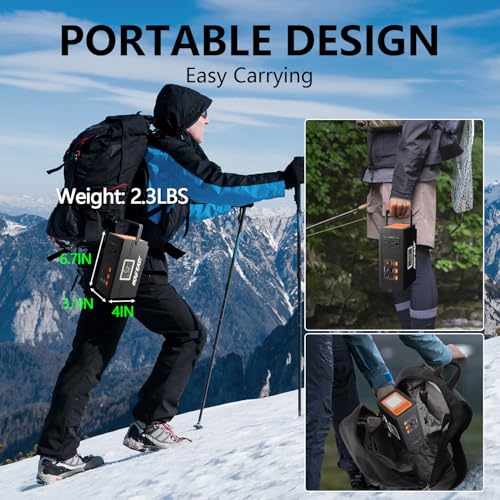 Image of Portable Power Station 127W,Solar Generator(Solar Panel Optional), 88.8Wh Power Supply with 110V AC Outlet, 1*Type-C, 2*QC3.0, Solar Powered Generator for Emergency Backup, Camping
