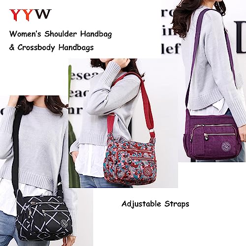 Image of YYW Crossbody Bag for Women, Multifunctional Shoulder Handbag with Pockets | Perfect for Daily Use, Travel, Work and Outdoor Activities, Lightweight Nylon