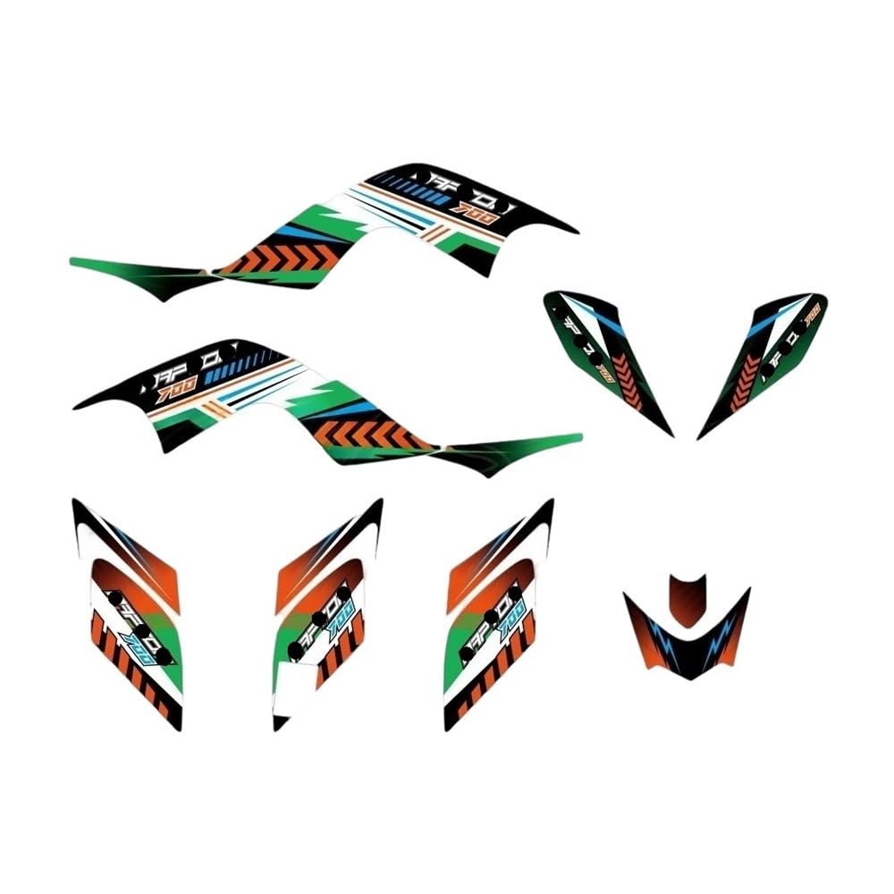Kit graphiques complet YFM 700 autocollants réservoir moto quad 2006-2012