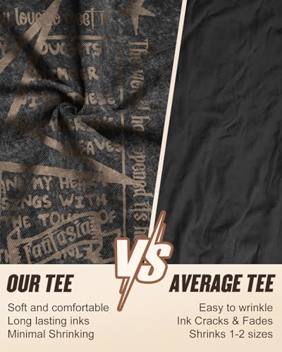 Flafens Oversized Tshirts for Men - Graphic T Shirt Tees Crewneck Short Sleeve Loose Top Over Sized Pattern Print Tops3