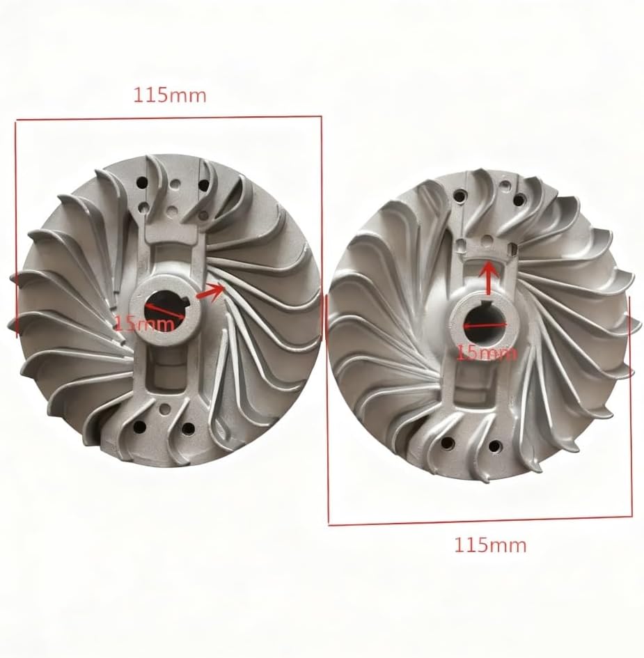 2 Styles Flywheel Fit for 1E48F 48F 63CC Stroke Engine Ignition Fly Auger Earth Drilll Hole Digger Parts(Red)