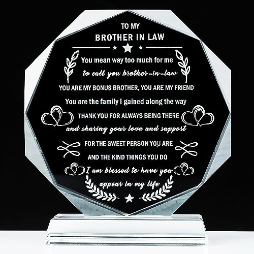 YWHL Brother in Law Gift, Unique Crystal Keepsake Gifts Ideas for Brother-in-Law Adult...