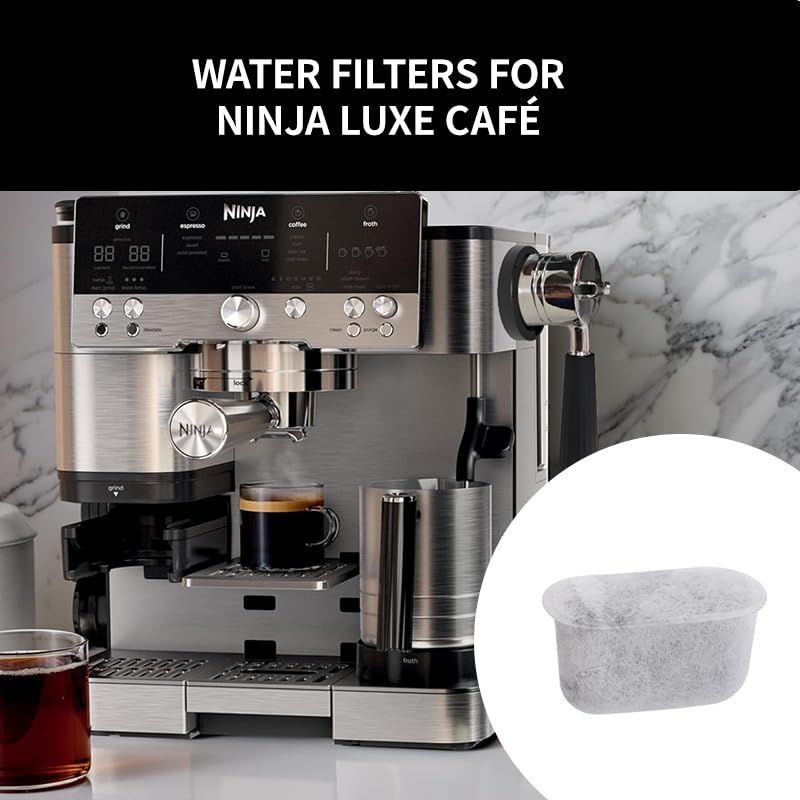 10 Pack Water Filter Inserts for Ninja Luxe Caf ES601 ES701 Charcoal Filters for Espresso Machines and Coffee — view 2