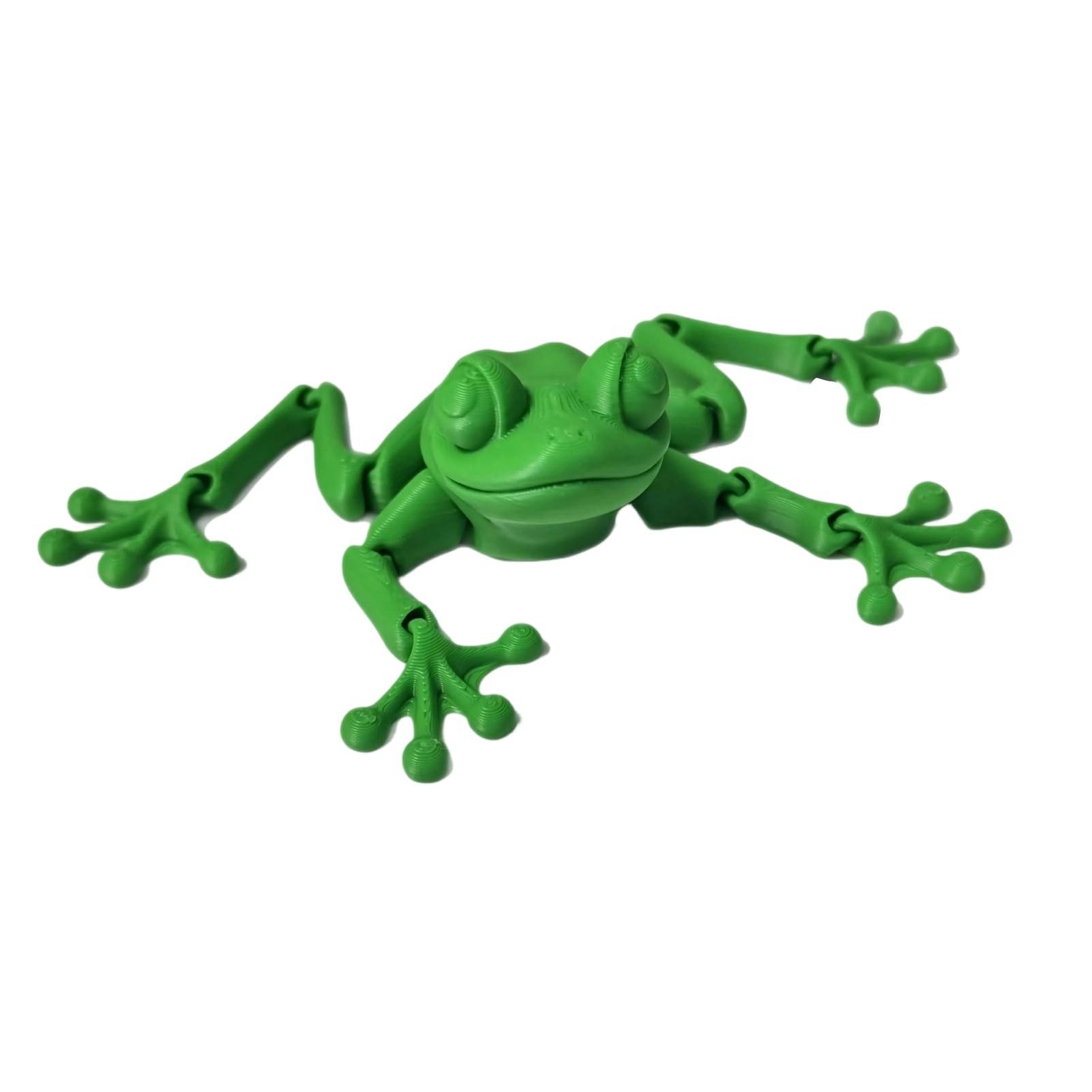 RetroNest 3D Printed Frog Articulated Fidget Toy,Stress Relief Figurine with Movable Joints,Creative Desktop Ornament for Home Office Car Decor 14cm Lifelike Animal Statue Green Green