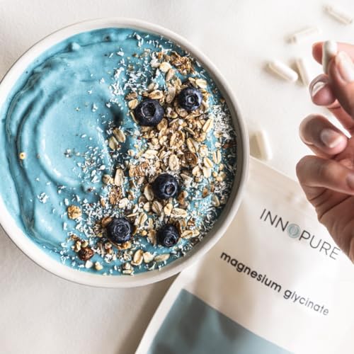 INNOPURE Magnesium Glycinat 90 Kapseln – 1000mg mit 200mg reinem, elementarem Magnesium Bisglycinat Pulver pro Portion – Bioverfügbares Magnesiumpräparat