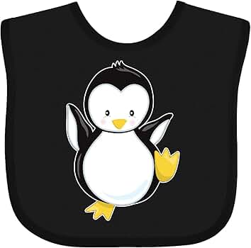 画材 Penguin Bib Amazon.com: inktastic Penguin Baby Bib Black 2773a