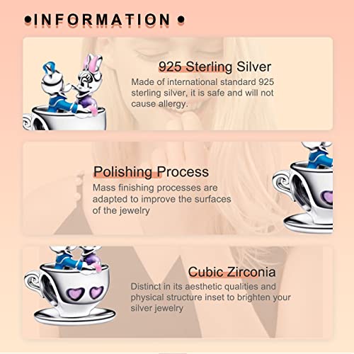 Image of S925 Sterling Silver Cartoon Anime Charms Pendant, Character Figures Dangle for Bracelet Necklace, Gifts for Mom Girlfriend Family, Valentine's Birthday Christmas Anniversary Jewelry