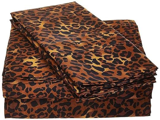 Bhoomi Impex Bed Sheets - Brushed Microfiber Bedding - Flat Bedsheets & Pillowcase - Super Soft Microfiber - Breathable Wrinkle, Fade Resistant & Cooling Sheets - Leopard Print_Queen (B0DDXZB8CS) Amazon Price History, Amazon Price Tracker