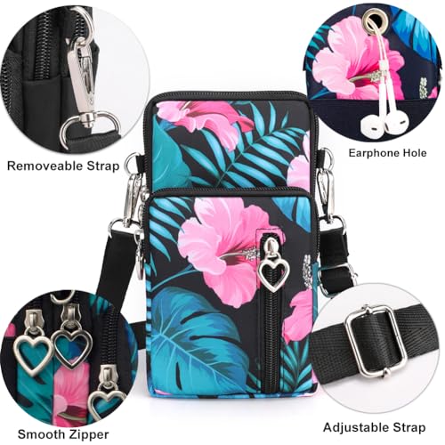 Image of JANKS Small Crossbody Bag for Women - Mini Phone Purses with Crossbody Strap and Wallet - Nylon Arm Bag
