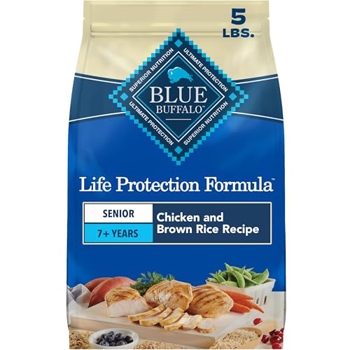 Blue Buffalo Life Protection Formula Chicken & Brown Rice Senior Dry Dog Food, Supports Immunity...