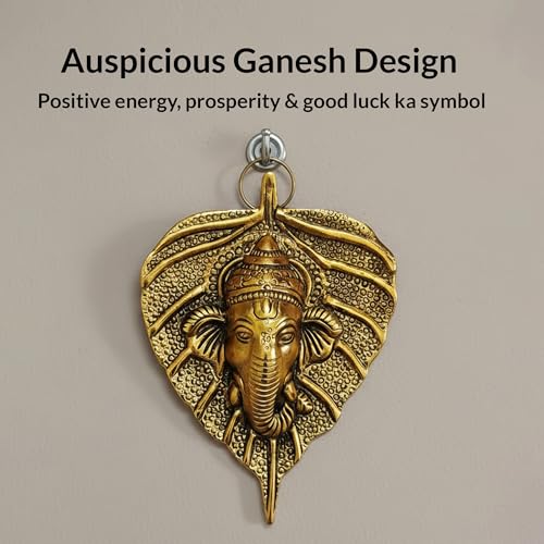 Image of Betterminds Return Gifts For Women Action Ganesh Wall Hanging (Pack Of 4) Wedding Gift Anniversary Housewarming Corporate Gifts Baby Shower Return Gifts (Gold), Metal