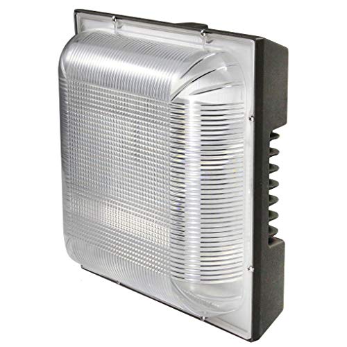 Get Popular Offer LED Canopy Light 100W, 250-400W HPS/MH Replacement, 12.4" x 12.4" Square Ceiling Lights, 5000K 11000lm 100-277Vac IP65 Waterproof for Warehouse Gas Station Car Wash, 10-Year Warranty by Kadision