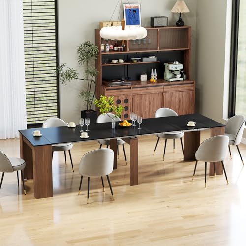 NTYUNRR 20.08" - 118.50" Extendable Dining Room Table, Modern Extra