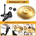 2PCS Desktop Cymbal, Desk Symbol Drum, Easy Clip-On Mini Cymbals for Drumer Music Lovers, Relief Your Working & Studying Stress, Fun Desk Accessory for All Type of Desks, Easy Installations - Gold