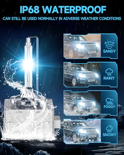 Image of 8000K D3S Xenon Headlight Bulb Fit for GMC Yukon XL Denali Acadia | High /Low Beam Xenon Light for GMC 2015-2020 Yukon XL Denali 2013-2019 Acadia, 400% Brighter Long Lifespan, Pack of 2