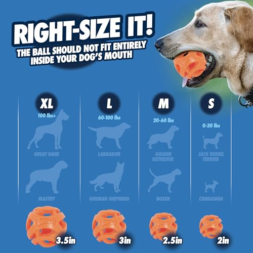 Image of Chuckit! Air Fetch Ball, Large 3in, for Dogs 60-100lbs, 1 Count (Pack of 12)