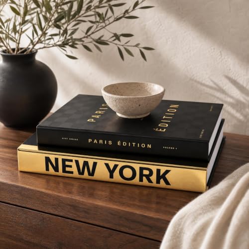 Luxury Gold Black Fake Book Set of 2