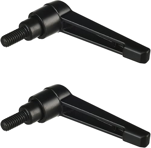 Miniatura 119 de Othmro 2 piezas de palanca de sujeción con rosca M8 Palanca de trinquete, aleación de aluminio ajustable con botón de bloqueo con perno roscado 2