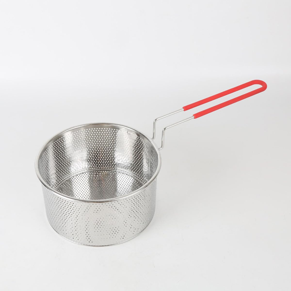 MAGICLULU Colador de Acero Inoxidable 304 de 18cm, Cuchara Coladora Agujeros Finos, Resistente al Calor, para Frituras y Pasta, Uso Doméstico y Profesional, Utensilio de Cocina Esencial