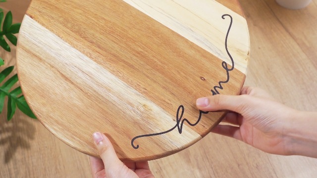 Tabla de cortar redonda de madera con accesorios 6 pcs miniatura 7