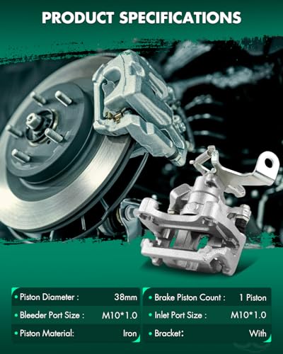 Image of SCITOO 19B7122 Rear Right Disc Brake Caliper w /Bracket Fit For Mazda For CX-5 2013-2015, Single Piston