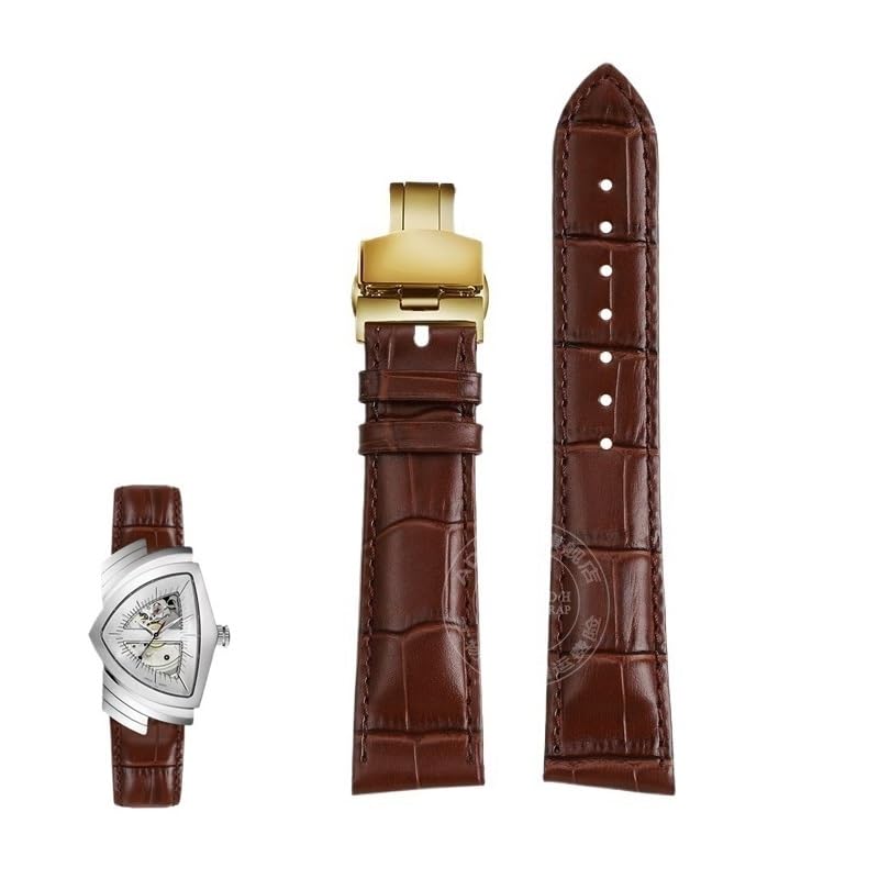 Bracelet de montre en cuir résistant 21 mm de remplacement pour boîtier H24401731
