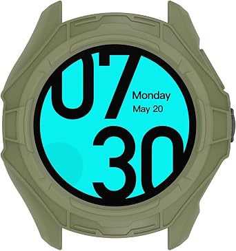 Methray Watch Cases Compatible with Ticwatch Pro 5 Case (No Screen Protector) Soft TPU Protective Cover Accessories (Green+Black)