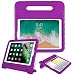 Fintie Case for Apple iPad 9.7 Inch 2018 Model (6th Gen) / iPad 9.7 Inch 2017 Model (5th Gen) / iPad Air - Kiddie Series Light Weight Shock Proof Convertible Handle Stand Cover Kids Friendly - Purple