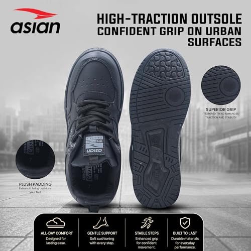Image of ASIAN Shadow-02 Sneakers for Men | Cushioned Insole, Anti-Slip Outsole & Premium Stylish Design | Trendy Casual Sneakers for Gym