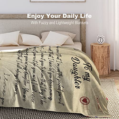 Couverture flanelle chaude et douce inscription parents cadeau fille - 5