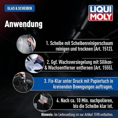 LIQUI MOLY Fix-Klar Regenabweiser | 125 ml | Autopflege | Art.-Nr.: 1590, farblos